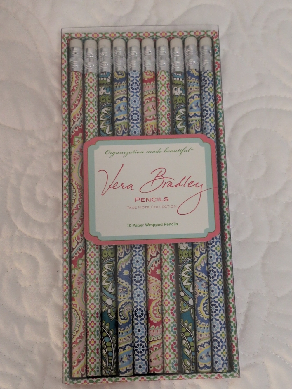 Vera Bradley Paper Wrapped Pencil Set